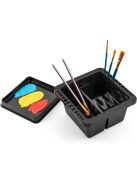 KiviArt Fekete színű ecsetmosó és ecsettartó tál festéshez és sminkeléshez