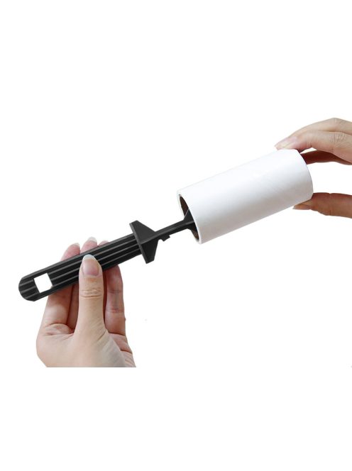 5 darabos ruhatisztító henger készlet, ergonomikus nyéllel és 4 pótfejjel állatszőr és szösz eltávolításához