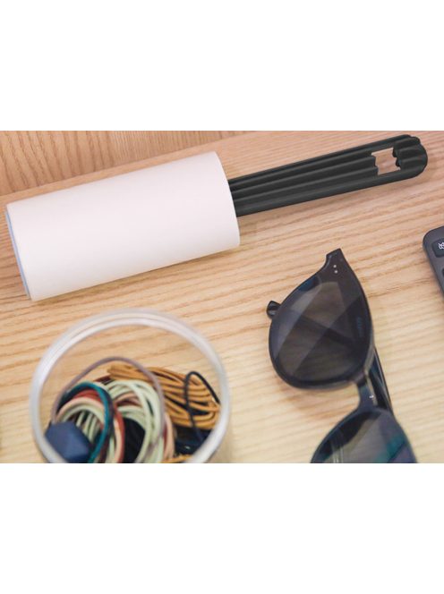 5 darabos ruhatisztító henger készlet, ergonomikus nyéllel és 4 pótfejjel állatszőr és szösz eltávolításához