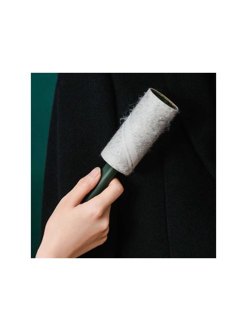 5 darabos ruhatisztító henger készlet, ergonomikus nyéllel és 4 pótfejjel állatszőr és szösz eltávolításához