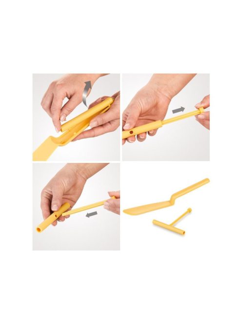 Palacsinta forgató lapát tésztakenő hengerrel a palacsinták és omlettek egyenletes eloszlatásához és forgatásához.