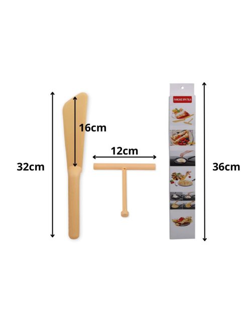 Palacsinta forgató lapát tésztakenő hengerrel a palacsinták és omlettek egyenletes eloszlatásához és forgatásához.