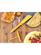 Palacsinta forgató lapát tésztakenő hengerrel a palacsinták és omlettek egyenletes eloszlatásához és forgatásához.