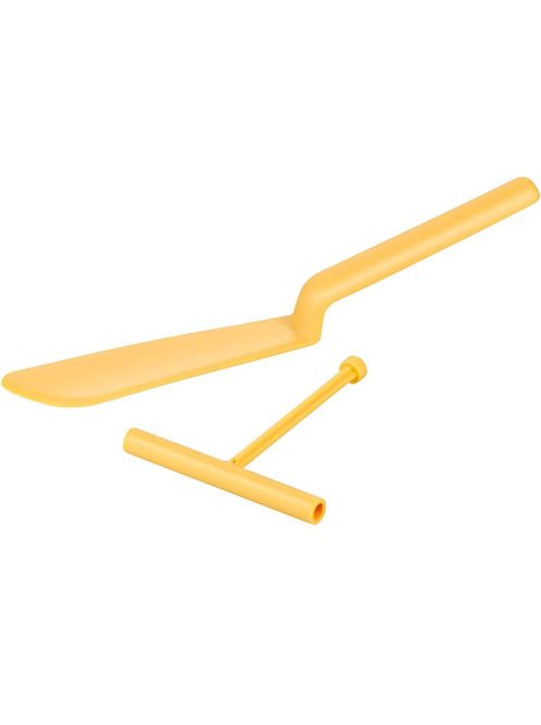 Palacsinta forgató lapát tésztakenő hengerrel a palacsinták és omlettek egyenletes eloszlatásához és forgatásához.