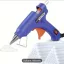 CEB GLUE GUN szilikon ragasztópisztoly, kék színű, 20W teljesítményű, kicsi, precíziós fúvókával és állvánnyal