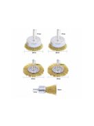 Réz drótkefe készlet fúróhoz, csavarozóhoz 5db-os