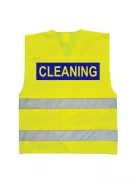 LÁTHATÓSÁGI BIZTONSÁGI MELLÉNY - Takarítás, Takarító szolgálat, Cleaning felirattal