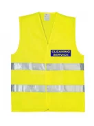 LÁTHATÓSÁGI BIZTONSÁGI MELLÉNY - Takarítás, Takarító szolgálat, Cleaning felirattal