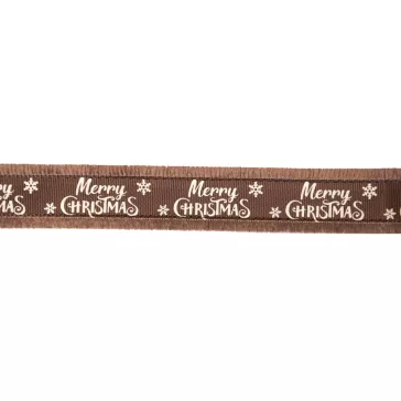   Merry Christmas bolyhos szélű szalag - 23 mm széles, több színben