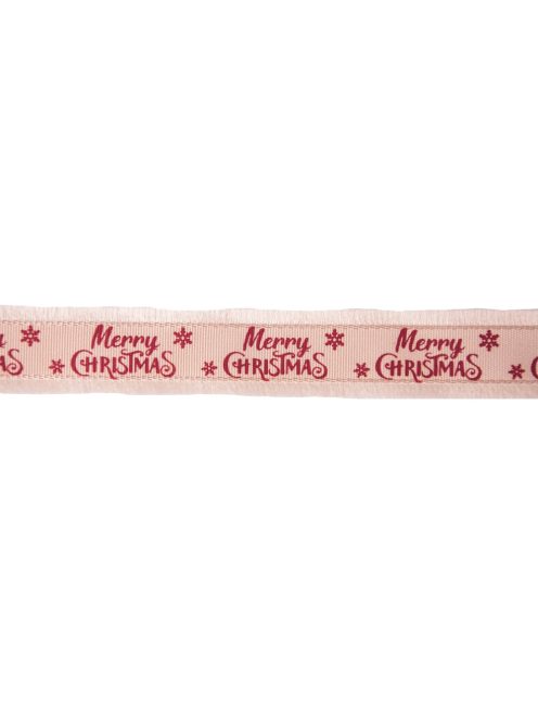 Merry Christmas bolyhos szélű szalag - 23 mm széles, több színben