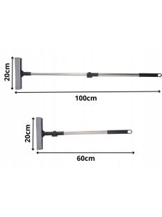 Kétoldalas teleszkópos ablaklehúzó és szivacsos mosó magas ablakok és sima felületek csíkmentes tisztításához