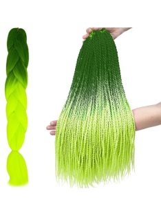 Neon zöld ombre szintetikus haj fonatokhoz