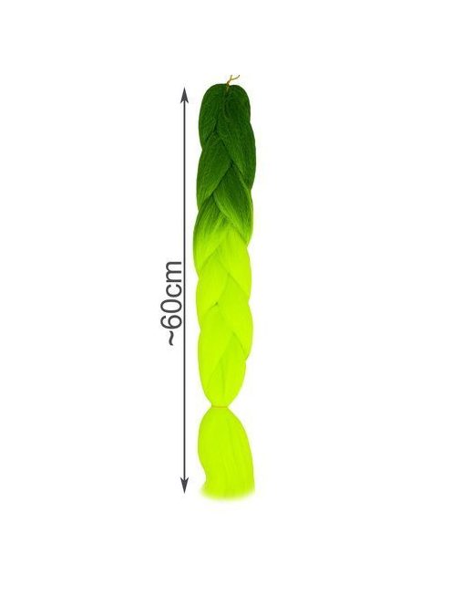 Szintetikus haj színes afro-ombre fonathoz - Zöld/neon zöld
