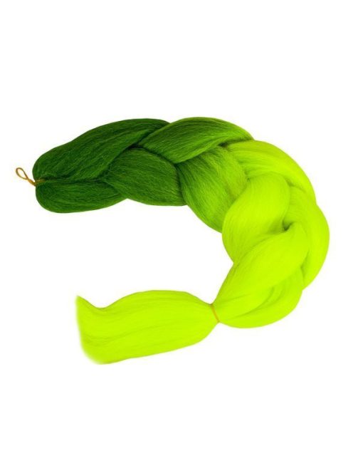 Szintetikus haj színes afro-ombre fonathoz - Zöld/neon zöld
