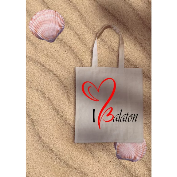 Vászon bevásárló szatyor, I Love Balaton