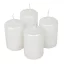 Adventi gyertya metál fehér 4db/cs 40x60 mm
