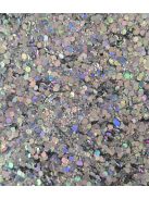 KiviArt Silver Magic Mixed Chunky Csillám CM85 - Ezüst Glitter Sminkhez