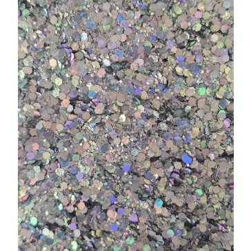 KiviArt Silver Magic Mixed Chunky Csillám CM85 - Ezüst Glitter Sminkhez