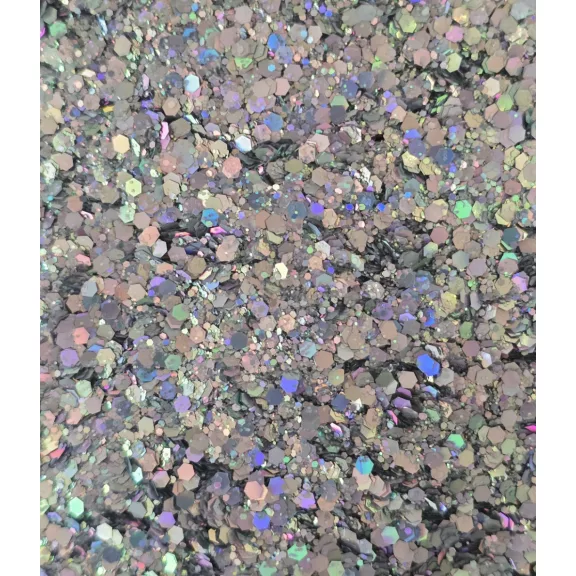 KiviArt Silver Magic Mixed Chunky Csillám CM85 - Ezüst Glitter Sminkhez