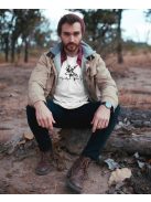 Póló Vadász Horgász EKG minta, vicces hobbi póló, horgász ajándék, vadász ajándék, pamut póló horgászathoz és vadászathoz