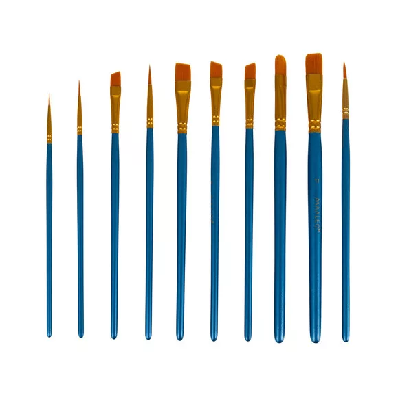 Maaleo komplett művészeti készlet 12 db akrilfestékkel, 10 ecsettel, 3 db 30x24 cm-es vászonnal és palettával