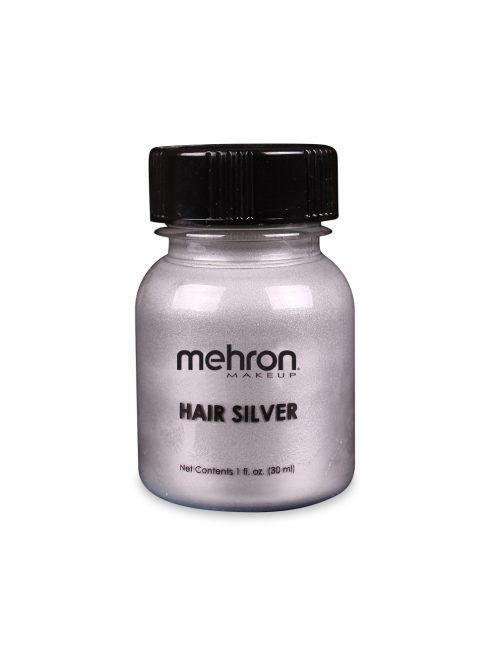 Mehron Hair Silver 30 ml – Ideiglenes folyékony ezüst hajszínező ecsettel
