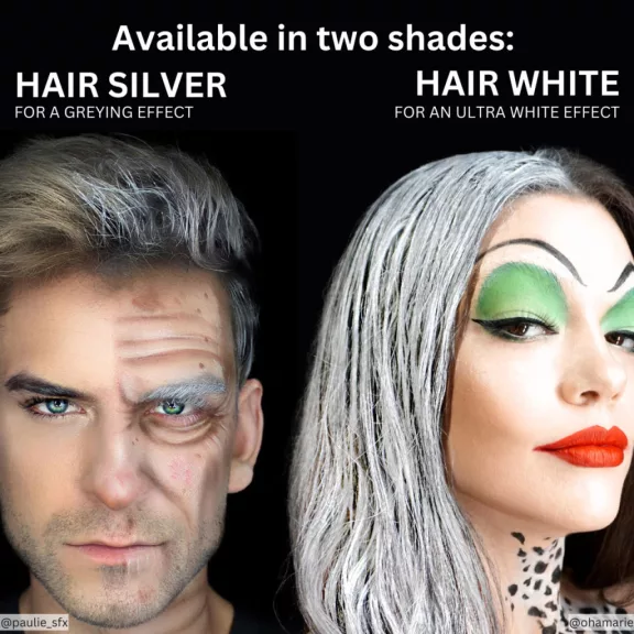 Mehron Hair Silver 30 ml – Ideiglenes folyékony ezüst hajszínező ecsettel