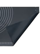 Ruhhy szilikon nyújtó-gyúrólap és sodrófa szett, XXL méretű (70x50 cm) gyúrótábla beosztásokkal, tapadásmentes szilikon sodrófa fa nyéllel, sütéshez és főzéshez