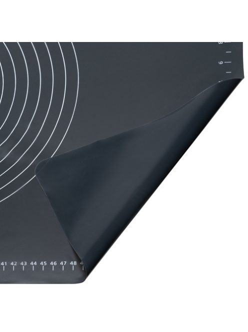 Ruhhy szilikon nyújtó-gyúrólap és sodrófa szett, XXL méretű (70x50 cm) gyúrótábla beosztásokkal, tapadásmentes szilikon sodrófa fa nyéllel, sütéshez és főzéshez