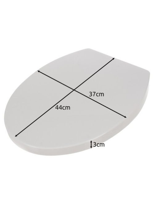 Ruhhy lassú lecsapódású (soft close) WC-ülőke, fehér színű, antibakteriális anyagból, univerzális méretben, modern fürdőszobákba