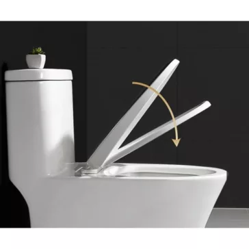 Ruhhy lassú lecsapódású (soft close) WC-ülőke, fehér színű, antibakteriális anyagból, univerzális méretben, modern fürdőszobákba