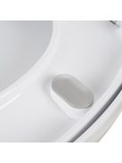 Ruhhy lassú lecsapódású (soft close) WC-ülőke, fehér színű, antibakteriális anyagból, univerzális méretben, modern fürdőszobákba