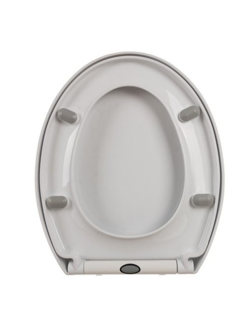 Ruhhy lassú lecsapódású (soft close) WC-ülőke, fehér színű, antibakteriális anyagból, univerzális méretben, modern fürdőszobákba