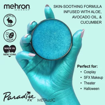 Mehron Paradise Makeup AQ Metallic Light Blue (40 g) – Fémes világoskék arcfesték