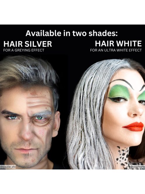 Mehron Hair White 30 ml – Nagyméretű, vízzel lemosható fehér folyékony hajszínező SFX-hez