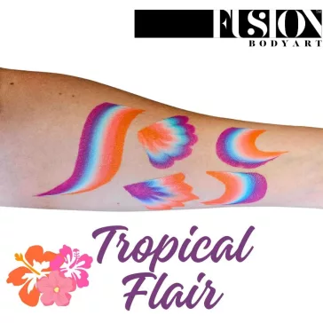 Fusion Body Art Tropical Flair csíkos arcfesték 30g élénk trópusi színekkel one stroke technikához