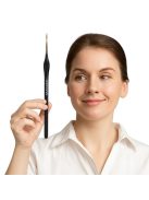 Maaleo 5 darabos művészi ecset készlet nejlon sörtékkel, nyírfa nyéllel, réz hüvellyel, ecsettartó állvánnyal, finom részletekhez