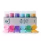 Superstar Unicorn Finom Csillám Mix 6 különböző színben (okker, zöld, kék, lila, pink, rózsaszín), 90 ml-es csomagban, bőrre és hajra, unikornis sminkekhez, csillámtetováláshoz