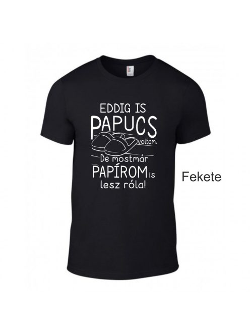 Eddig is papucs voltam...legénybúcsú', vicces legénybúcsú póló a vőlegénynek
