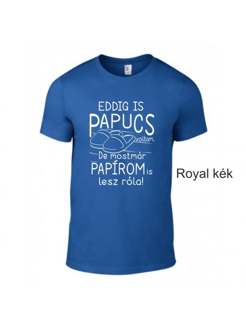 Eddig is papucs voltam...legénybúcsú', vicces legénybúcsú póló a vőlegénynek