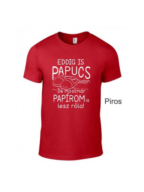 Eddig is papucs voltam...legénybúcsú', vicces legénybúcsú póló a vőlegénynek