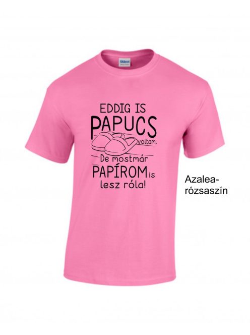 Eddig is papucs voltam...legénybúcsú', vicces legénybúcsú póló a vőlegénynek