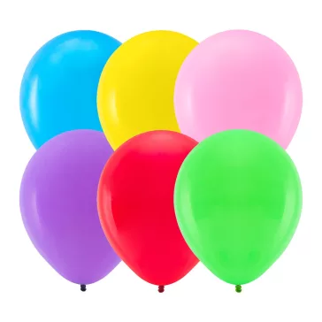 50 darab élénk színű party lufi 27 cm-es méretben