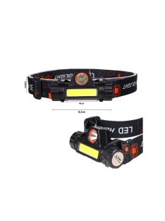 COB fejlámpa 4 az 1-ben mágnessel, világító fénnyel, fejre rögzítve és levéve is