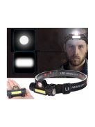 COB fejlámpa 4 az 1-ben mágnessel, világító fénnyel, fejre rögzítve és levéve is
