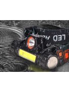 COB fejlámpa 4 az 1-ben mágnessel, világító fénnyel, fejre rögzítve és levéve is