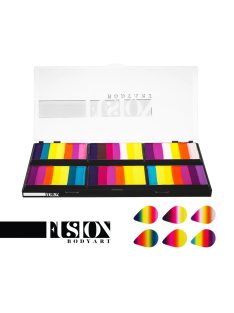   Fusion csíkos arcfesték paletta – Leanne's VIVID RAINBOW szirompaletta