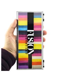   Fusion csíkos arcfesték paletta – Leanne's VIVID RAINBOW szirompaletta
