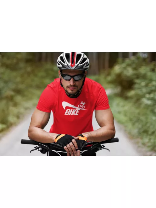 Bike póló, kerékpáros póló, biciklis ajándék, sportos póló, kerékpár sziluett