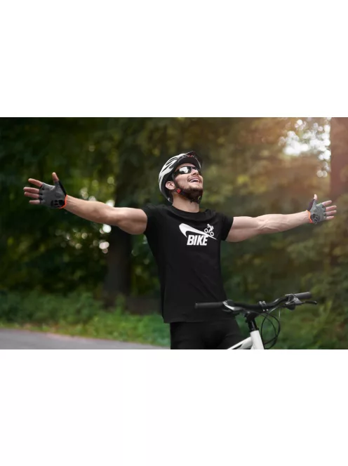 Bike póló, kerékpáros póló, biciklis ajándék, sportos póló, kerékpár sziluett